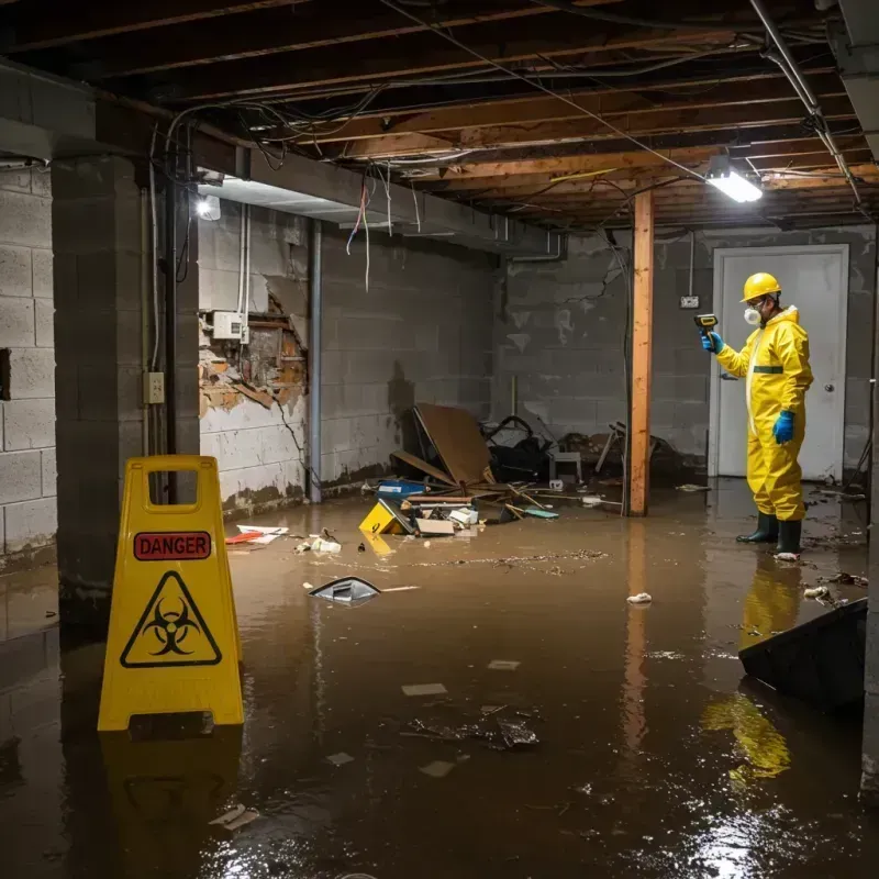 Flooded Basement Electrical Hazard in Canadian County, OK Property